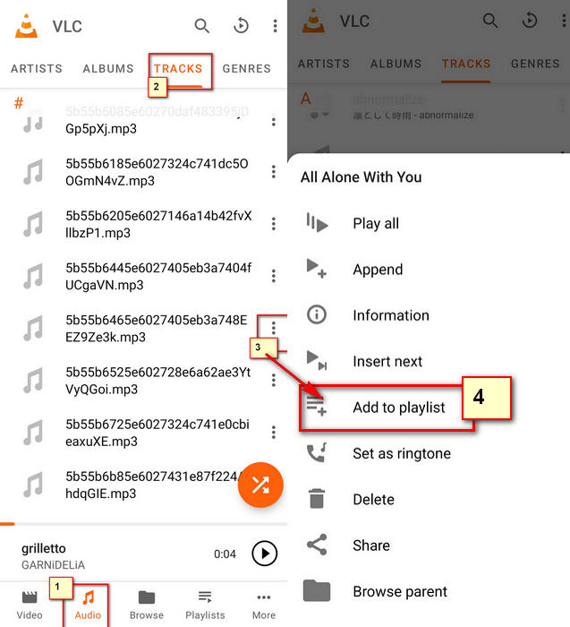 add songs on android