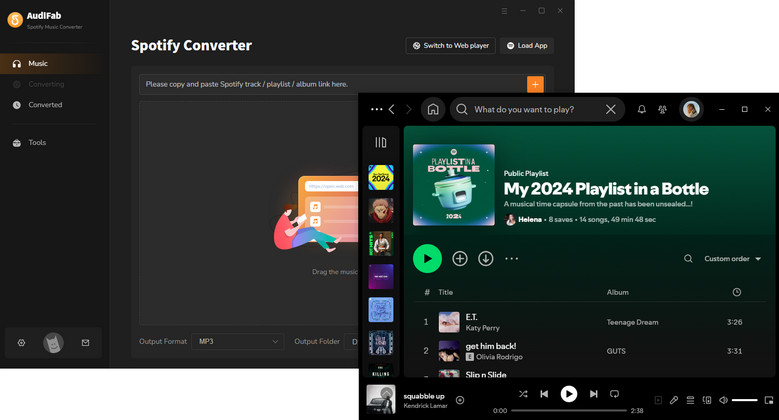 Add 2024 Spotify Playlist in a Bottle to AudiFab