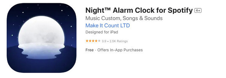 alarm clock for spotify iphone