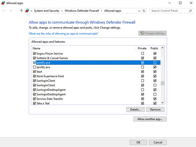 allow spotify through firewall on windows