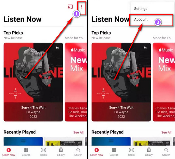 cancel apple music on android