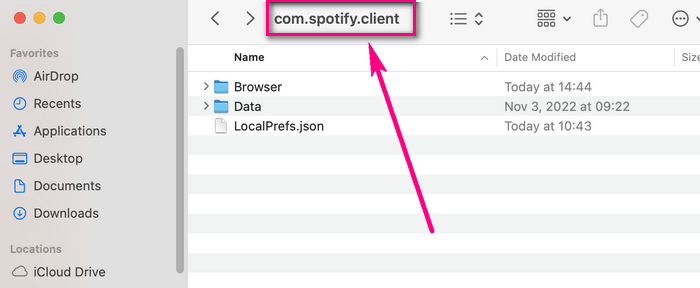 clear spotify cache on mac
