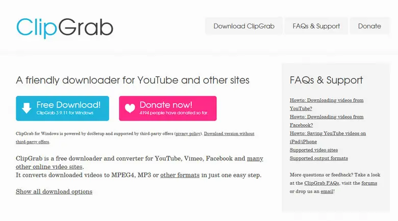 clipgrab YouTube to WAV