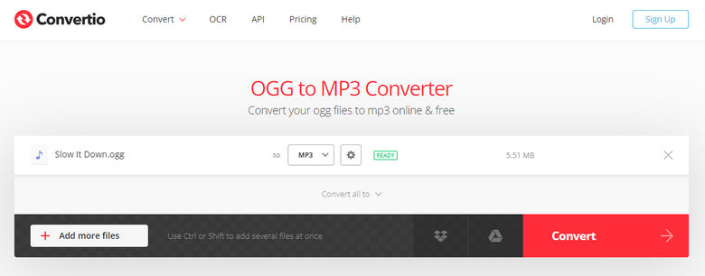 convertio ogg to mp3 converter