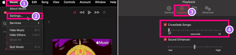 crossfade apple music mac