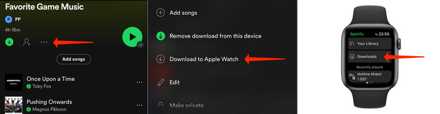 download spotify music to apple watch