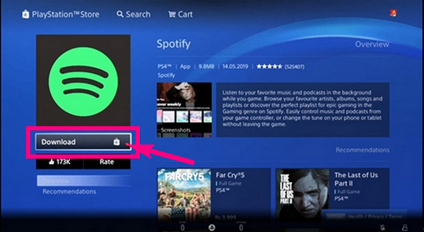 download spotify on ps4