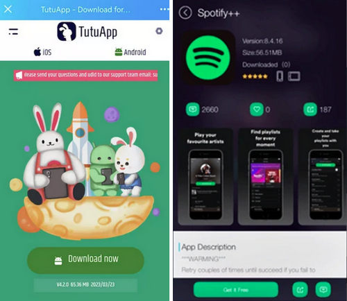 download spotify plus plus via tutu