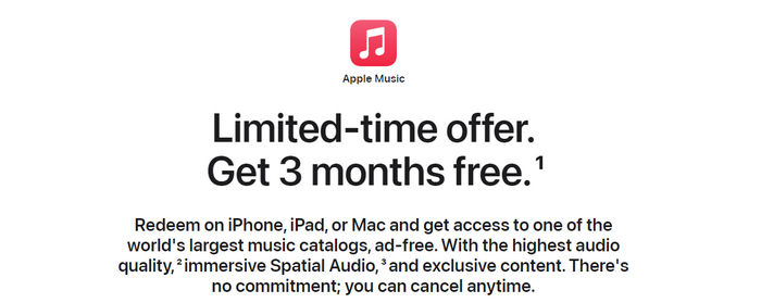 free apple music by iphone ipad mac