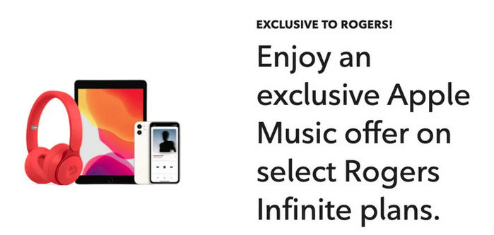 free apple music by rogers