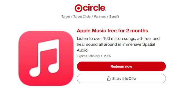 free apple music by target circle