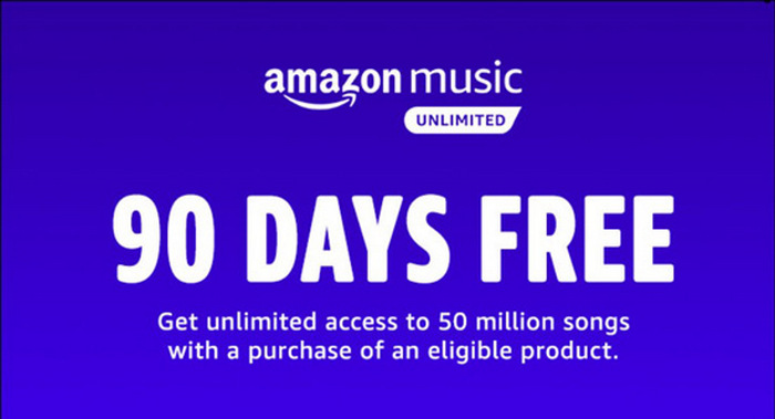 get amazon music for free via eligible products