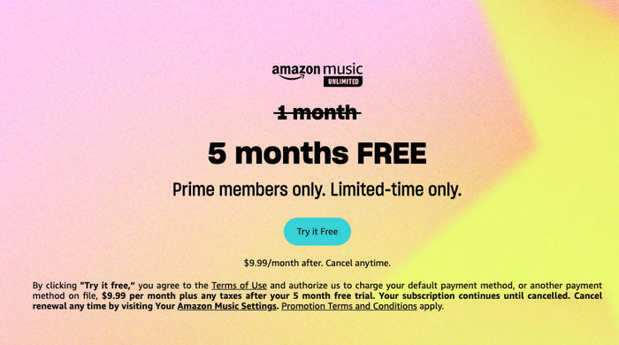 get amazon music for free via prime day