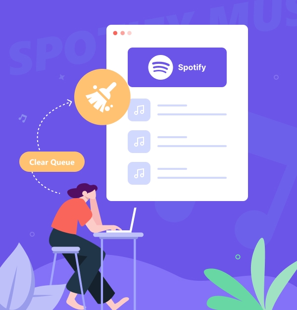 how to clear queue on spotify