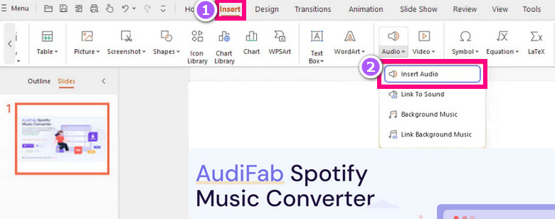 insert spotify music to powerpoint mac