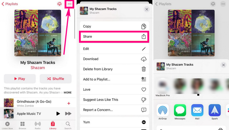 iphone share apple music playlist