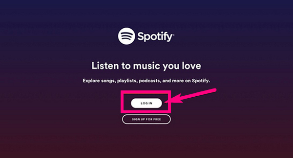 log in spotify on ps4