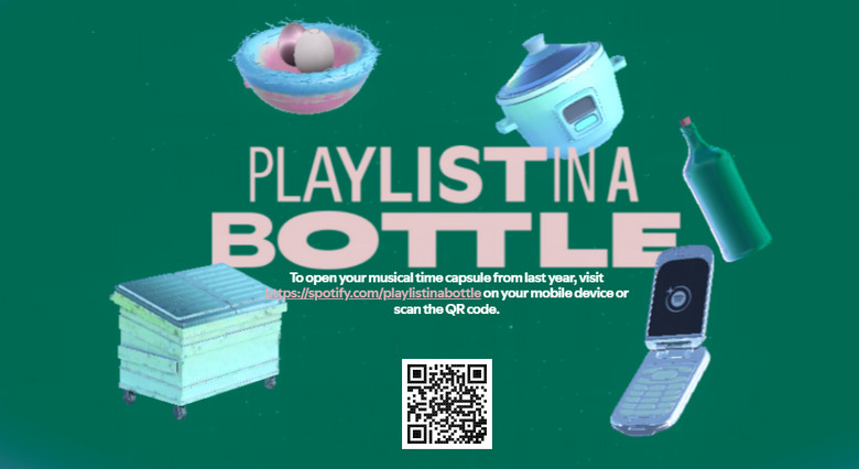 make spotify playlist in a bottle