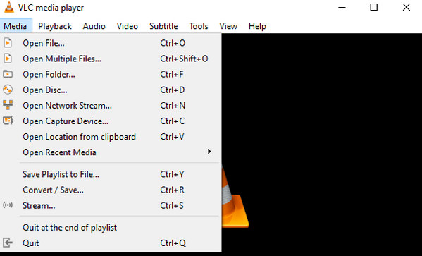 open file on vlc