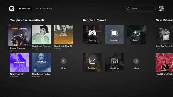 open spotify on ps4