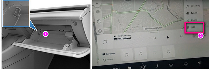 play spotify on tesla via usb