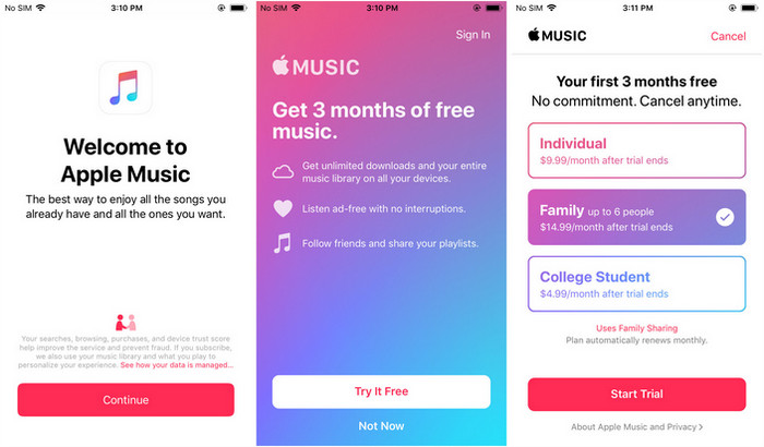 sign up apple music