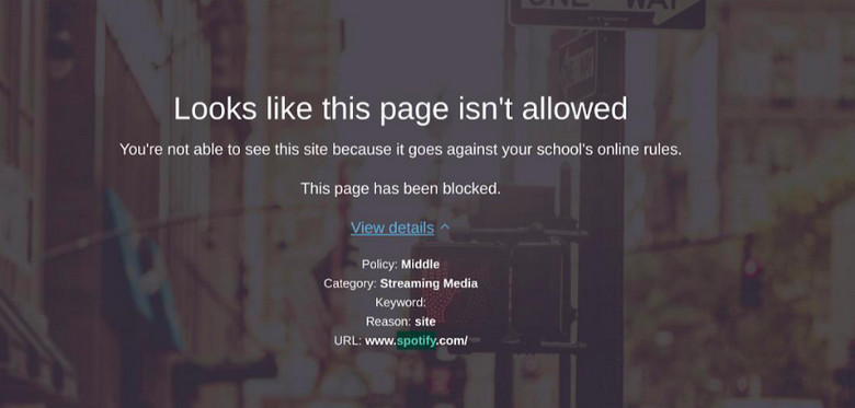 spotify is blocked
