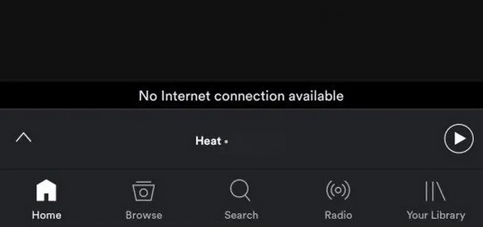 spotify no internet connection available