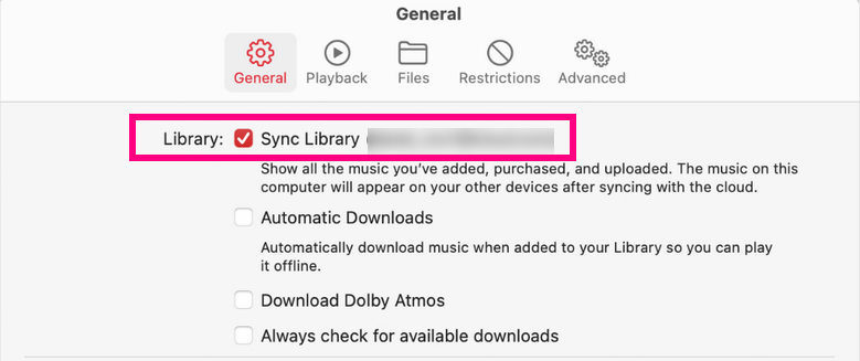 sync apple music library on mac