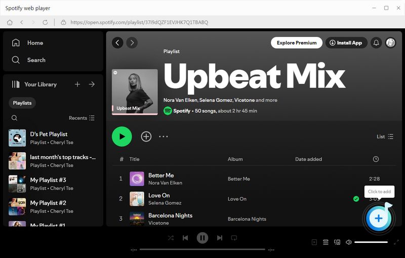 add spotify playlist to tunepat