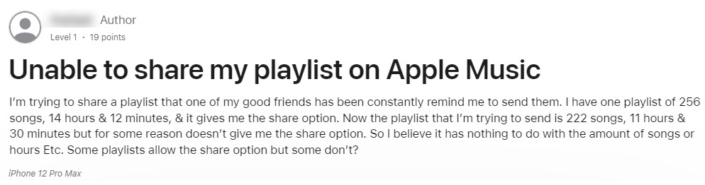 share playlist on apple music profile