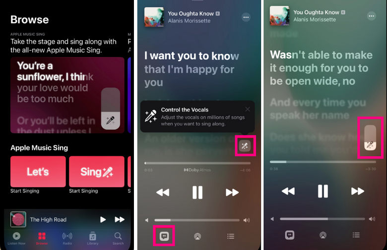 use apple music sing on iphone