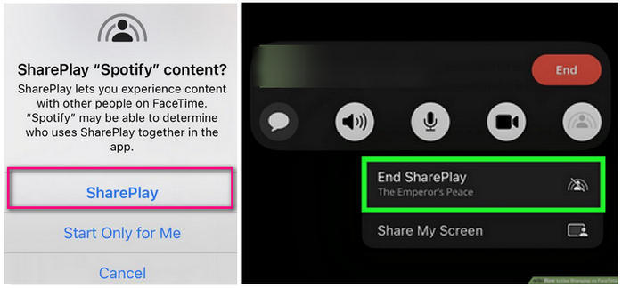 use shareplay to share spotify playlists