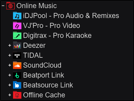 virtual dj supported streaming music