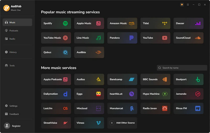 main interface