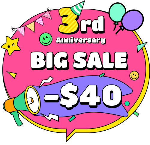 3th anniversary sale