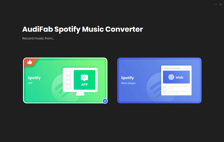 choose download spotify music with app/webplayer