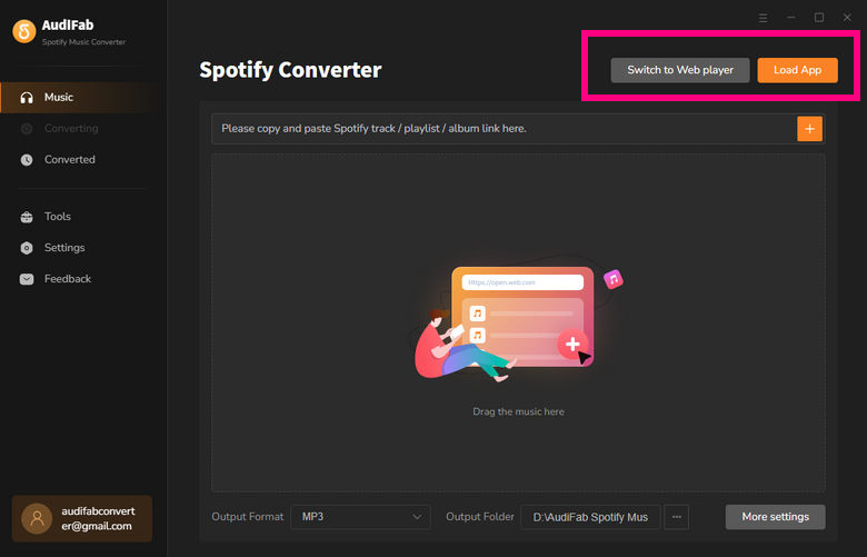 choose download spotify music with app/webplayer