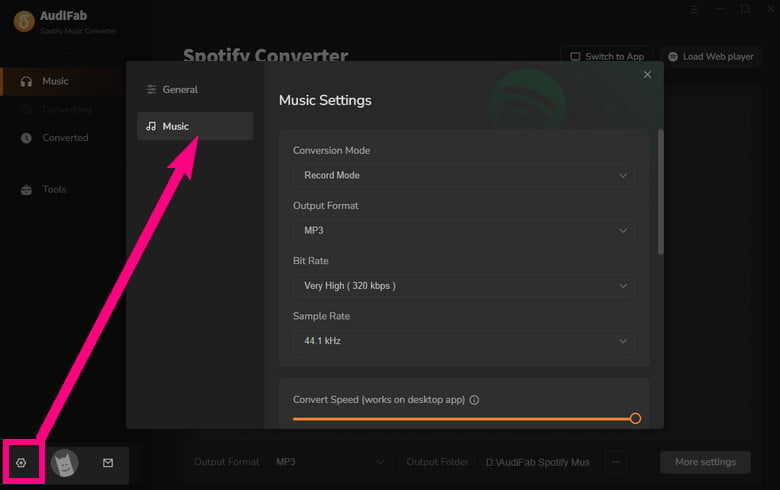 Choose MP3 Output Format for Taylor's Songs