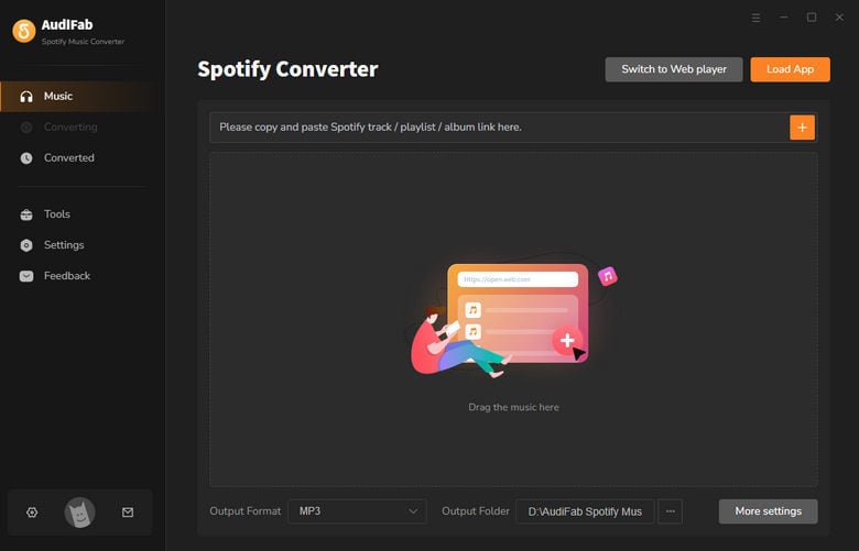 Log in Spotify account