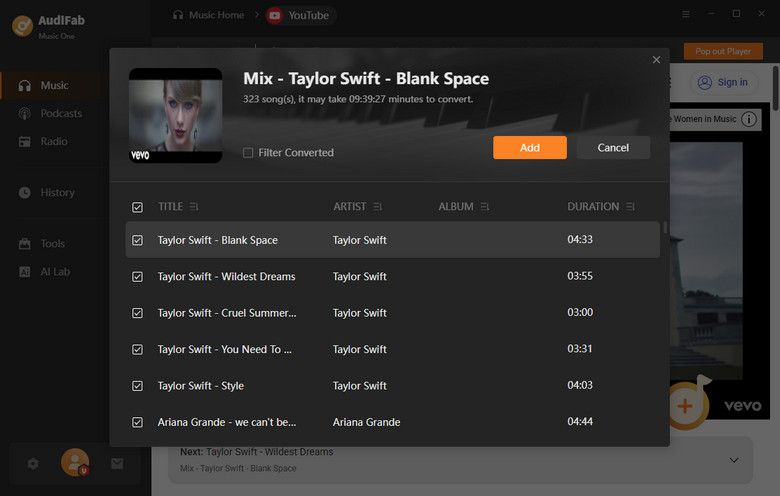 Start converting YouTube to WAV