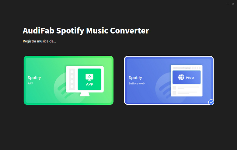 scegli la modalità di conversione di Spotify